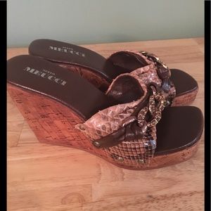 NEW Sesto Meucci Italian Animal Print Slides 37